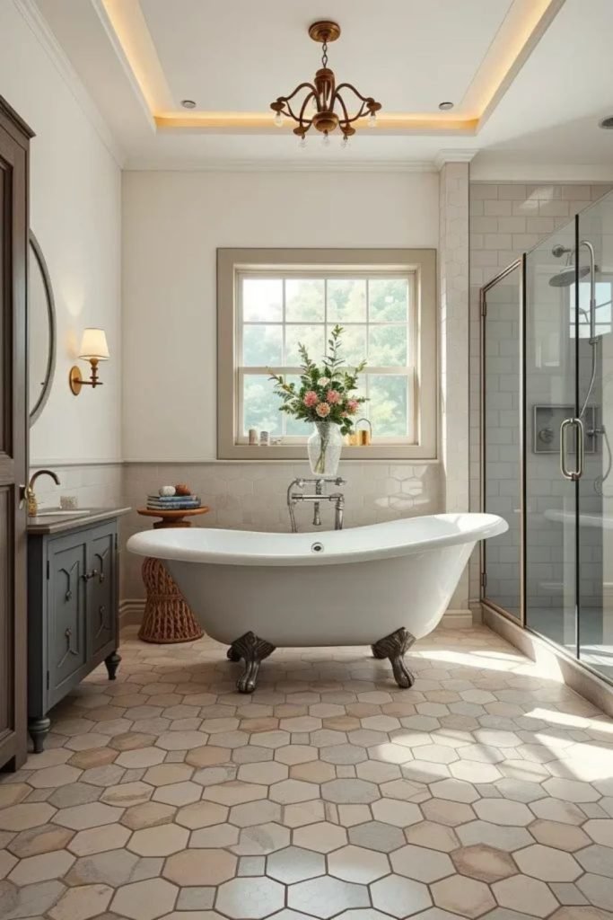 Hexagonal Tile Bathroom