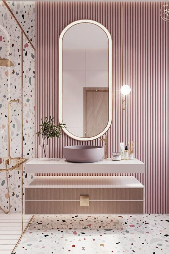 Pastel Small Bathroom