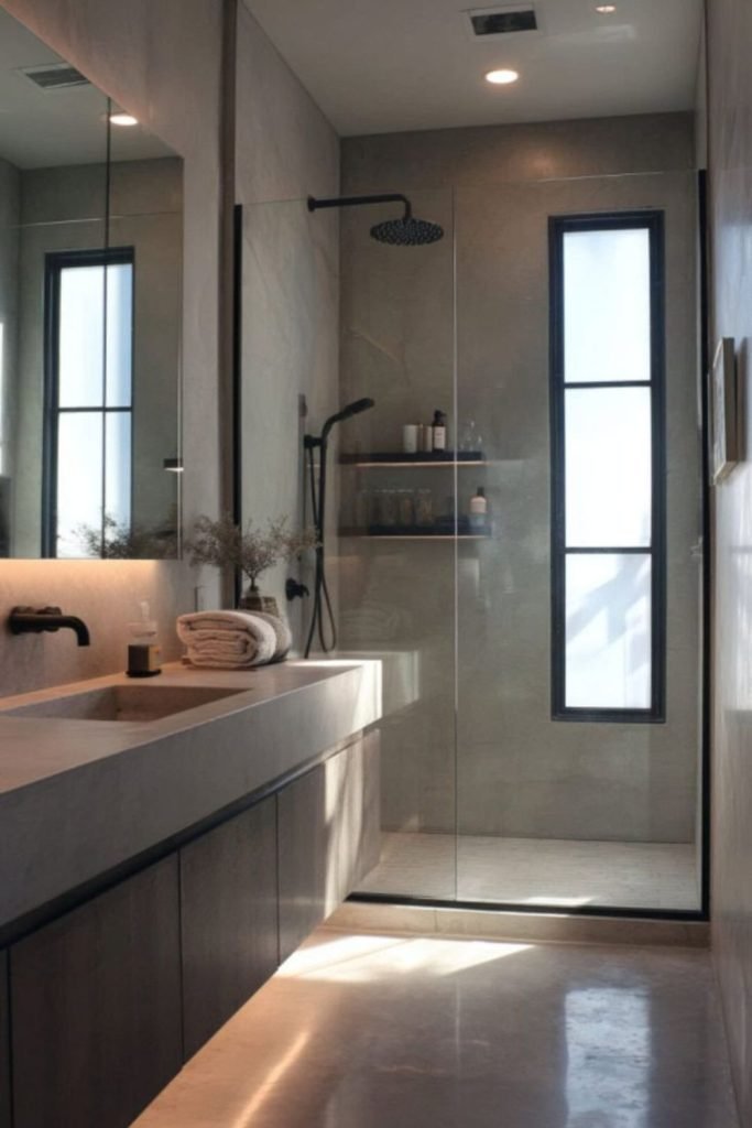 Polished Concrete Bathroom