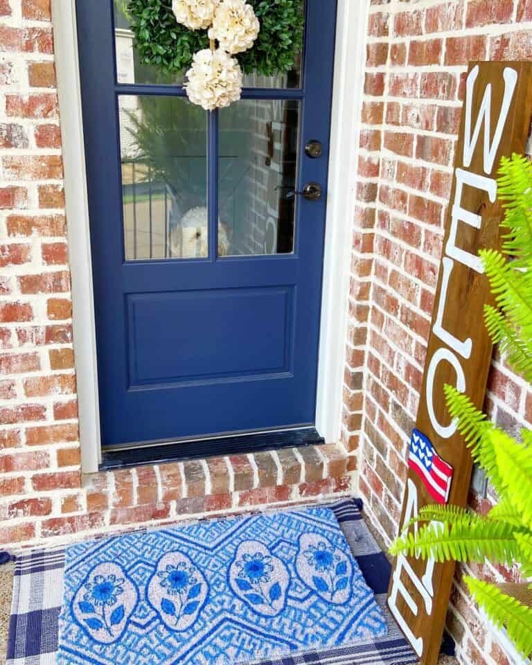 Blue Door Farmhouse Porch