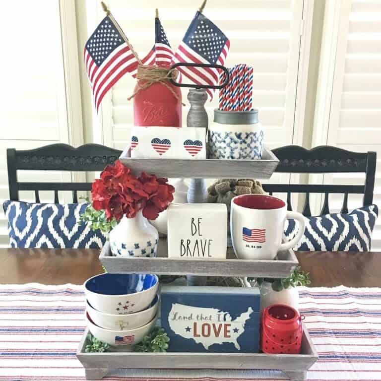 Patriotic Tiered Tray