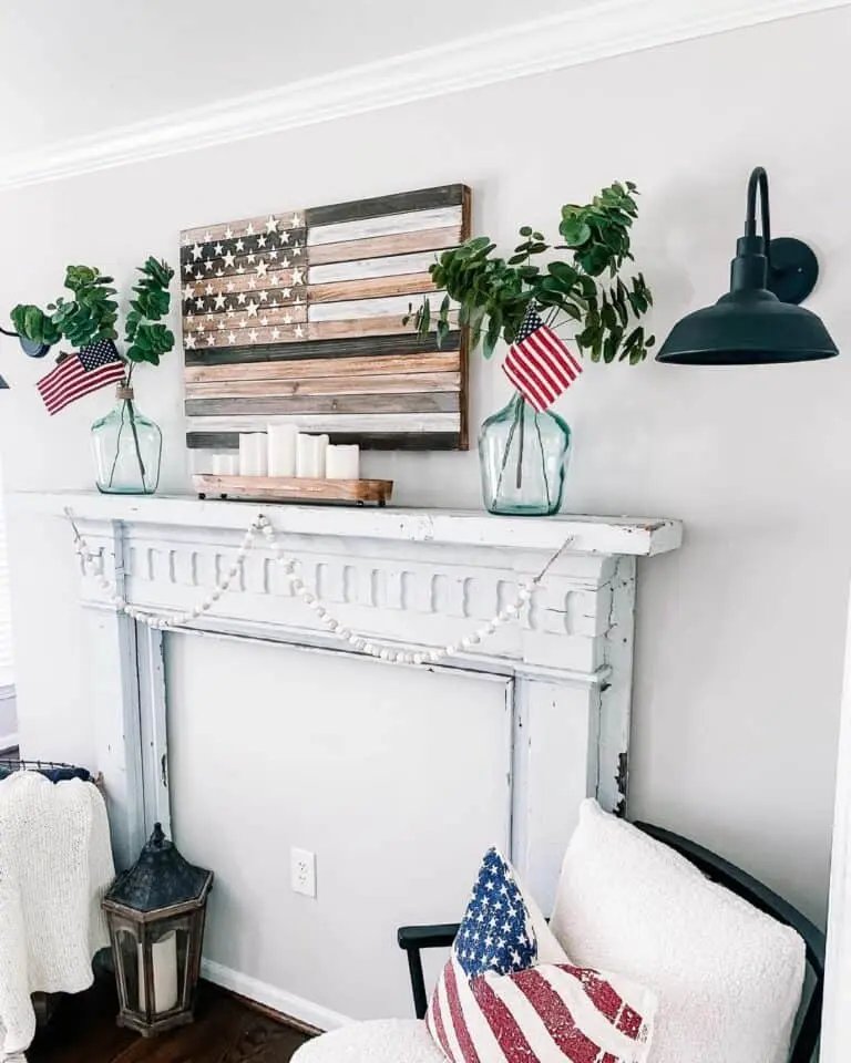 Rustic Wood Mantel
