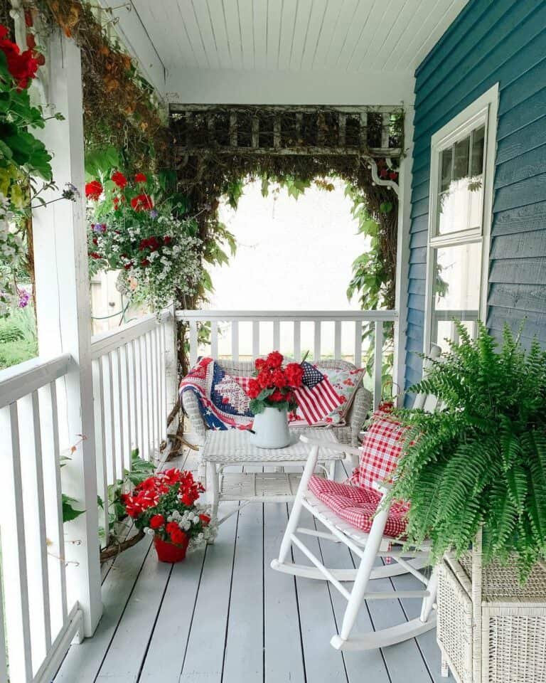 Teal Vine Porch