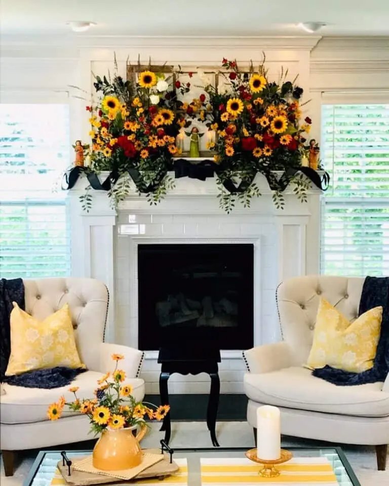 White Tile Fireplace