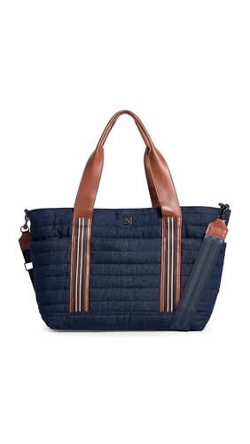 Think Royln Women's Journey Maxi Tote, Dark Denim & Mocha Luxe Trim, One Size