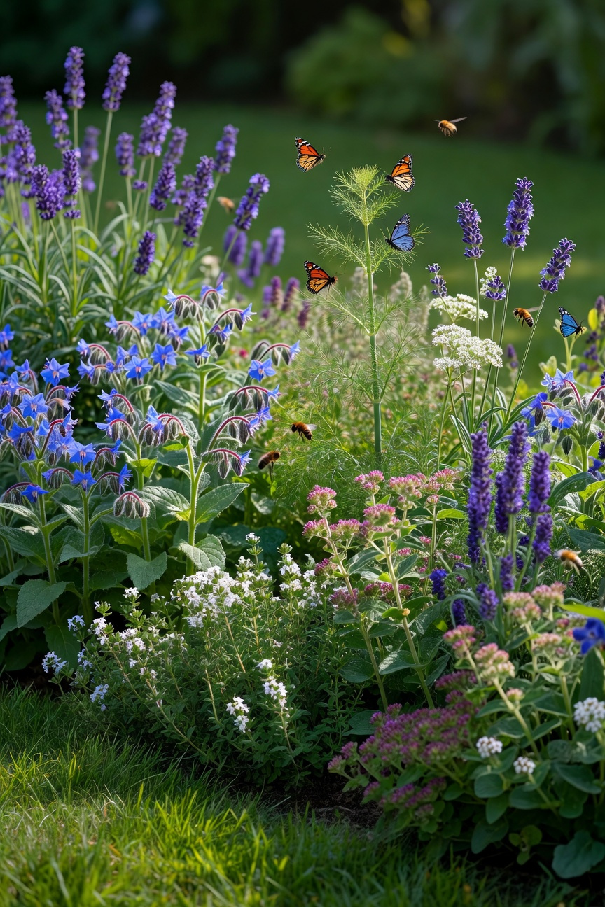 Pollinator-Friendly Herb Borders